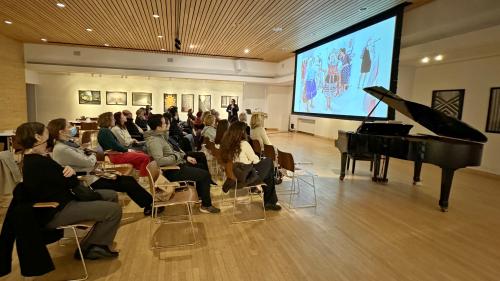 Moravská krása v přednáškovém sále v České národní budově na Manhattanu v New Yorku