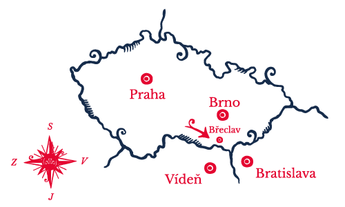Havlíčkova vila v Břeclavi na mapě České republiky