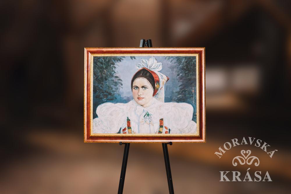 Dívka v kroji. Jaký je příběh obrazu Boženy Drejčkové a proč na něm chybí malířův podpis?